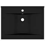 Lavabo - cloud - vasque avec trou de robinet - noir mat 60x46 cm cramique l88