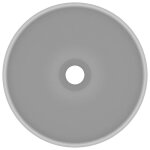 Lavabo rond de luxe vasque � poser vidaxl de salle gris clair mat 325x14cm c�ramique l153