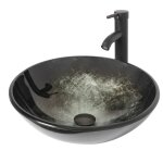 Lavabo vasque  poser avec robinetterie lave - mains vier pour salle de bain 42 cm