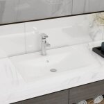 Lavabo - vasque à poser avec trou de robinet blanc mat 60x46 cm céramique Lavabo - vasque à poser avec trou de robinet blanc mat 60x46 cm céramique