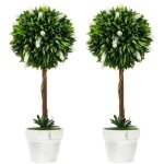 Lavande artificielle lot de 2 grandes plantes artificielles de 60 cm plantes artificielles dans des pots ...