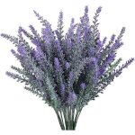 Lavande artificielle floqu�e lot de 4 lavande artificielle pour la maison le bureau le bureau la f�te ...