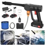 Lave - auto haute pression sans fil 24v 725psi ? biplut - 2 batteries 1500mah mousseur int�gr� buses ...