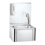 Lave - mains inox � commande f�morale avec distributeur de savon - 8l - 400x340x570 mm