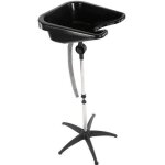 Lave - tte basculant de coiffure sur pied rglable portable pour salon - noir