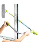 Lave - vitre avec manche t�lescopique extensible � angle intelligent et raclette pour fen�tre ext�rieure ...