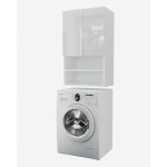Laveo - meuble mural pour machine  laver en blanc laqu 60 cm