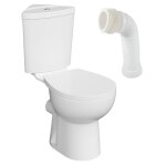 Lavita bartolini white wc à poser compact sans bride pack wc compact complet 3 / 6l + connecteur wc Lavita bartolini white wc à poser compact sans bride pack wc compact complet 3 / 6l + connecteur wc