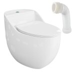 Lavita silia rim white wc  poser compact sans bride pack wc compact complet 3 / 6l + connecteur wc