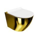 Lavita sofi slim gold / white wc suspendu labattant de wc � chute lente wc suspendu sans bord wc 365x490x395 ...