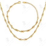 Lcc anneau et fermoir collier bracelet en cuivre parure de bijoux cadeau de vacances pour les filles ...