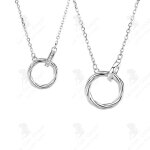 Lcc collier pour couple chane pour clavicule anneau de mbius en argent lger collier pour couple homme ...