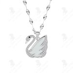 Lcc colliers pour femmes collier de jade blanc avec pendentif en forme de cygne pour femme collier de ...