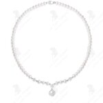 Lcc collier femme s925 en argent sterling perle deau douce chane de sautoir lgre chane de luxe pour ...