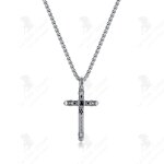 Lcc collier rtro croix pendentif en acier titane collier de style punk en acier inoxydable europen ...