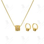 Lcc® diamants géométriques simples boucles doreilles titane acier plaqué or 18k cent collier ensemble ... Lcc® diamants géométriques simples boucles doreilles titane acier plaqué or 18k cent collier ensemble ...