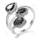 Lcc objets decoratif 4g zirconium noir �lectroplaqu� r�sistant mod�le r�glable �l�gant ne se d�colore ...