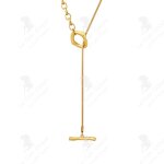 Lcc ot buckle chane rglable chane de sautoir titane acier plaqu or 18k bijoux femme cent avec collier ...