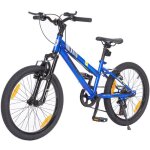 Leawin vlo enfant 20 pouces bleu ? vtt garon fille 6  10 ans ? monovitesse ? freins v - brake ? cadre ...