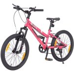 Leawin vlo enfant 20 pouces rose ? vtt garon fille 6  10 ans ? monovitesse ? freins v - brake ? cadre ...