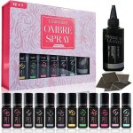 Lbozart kit 12 vernis gel uv airbrush - schage rapide haute pigmentation nail art professionnel