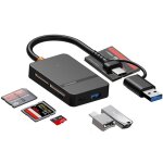 Lecteur de carte 8 en 1 type c usb3. 0 vers sd tf cf ms dispositif de carte mémoire pour pc portable ... Lecteur de carte 8 en 1 type c usb3. 0 vers sd tf cf ms dispositif de carte mémoire pour pc portable ...