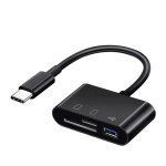 Lecteur de carte mmoire sd tf 5 en 1 adaptateur usb otg avec port de chargement pour iphone ipad xiaomi ...