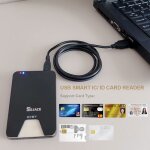 Lecteur de carte � puce usb pour carte bancaire ic / id lecteur de carte emv pour windows 8 10 usb - ...