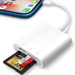Lecteur de carte sd pour iphone ipad adaptateur carte sd lightning vers sd / tflecteur de carte mmoire ...