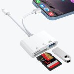 Lecteur de carte sd pour iphone / ipad3 en 2 usb c vers lecteur de carte sd / tf adaptateur lecteur de ... Lecteur de carte sd pour iphone / ipad3 en 2 usb c vers lecteur de carte sd / tf adaptateur lecteur de ...
