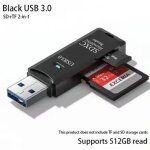 Lecteur de cartes usb 3. 0 / 2. 0 haute vitesse multifonction 2 en 1 prenant en charge les cartes tf ...
