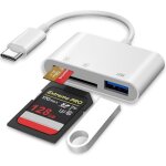 Lecteur de carte usb c sd adaptateur de carte m�moire tf avec port usb a pour 15 16 / / mac / ordinateur ...