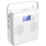 Lecteur cd bluetooth fm convertisseur mp3 aux portable blanc