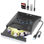 Lecteur cd / dvd externe pour ordinateur portable 7 en 1 usb�3. 0 ultra - mince portable graveur de cd ...
