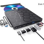 Lecteur cd / dvd externe pour ordinateur portable 8 en 1 usb 3. 0 ultra - mince portable graveur de cd ... Lecteur cd / dvd externe pour ordinateur portable 8 en 1 usb 3. 0 ultra - mince portable graveur de cd ...