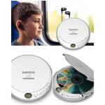 Lecteur cd mp3 portable - lenco - cd - 201si - argent - protection anti - choc - �cran lcd