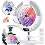 Lecteur cd portable de bureau et mural 2en1 - enceinte bluetooth radio fm radio cd