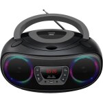 Lecteur cd portable avec effets de lumi�re bluetooth poste cd enfant boombox radio fm aux tcl212bt gris ...