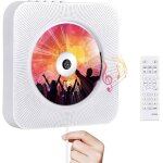 Lecteur de cd portable lecteur de musique mp3 bluetooth mural avec tlcommande hautparleur hifi intgr ...