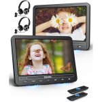 Lecteur dvd portable lecteur dvd 105 pouces avec hdmi 2 �crans 5 heures autonomie