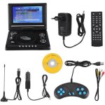Lecteur de dvd portable 78 pouces avec cran pivotant et chargeur de voiture rechargeable