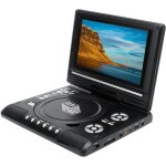 Lecteur dvd portable avec cran rotatif 9. 8cran orientable sur 270 degrs batterie rechargeable intgre(noi ...