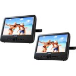 Lecteur dvd portable d - jix pvs 706 - 50sm avec double cran 7  et supports appui - tte