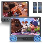 Lecteur dvd voiture desobry 125 pouces double �cran rechargeable 5 heures