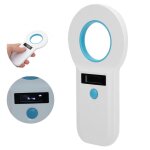 Lecteur d�tiquettes danimaux scanner de puces pour animaux de compagnie rfid 34. 2khz / 125khz support ...