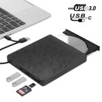 Lecteur graveur dvd cd externe super rapide usb 3. 0 de typec avec lecteur de carte sd tf et port cl ...