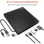 Lecteur graveur dvd cd externe usb 3. 0 et type - c pour pc laptop windows 11 / 10 / 8 / 7 linux os cd ... Lecteur graveur dvd cd externe usb 3. 0 et type - c pour pc laptop windows 11 / 10 / 8 / 7 linux os cd ...