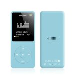 Lecteur mp3 carte m�moire 16 go �cran tft hd 18 pouces fm qualit� sonore hd compact et portable bleu ...