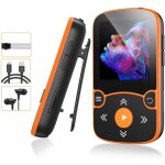 Lecteur mp3 sport agptek bluetooth 5. 0 avec clip 32go hifi baladeur musique radio fm / podomtre orange ...