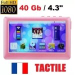 Lecteurs mp5 mp4 mp3 40gb neufs - rose - avi divix flv rmvb - ecran 43 pouces + housse